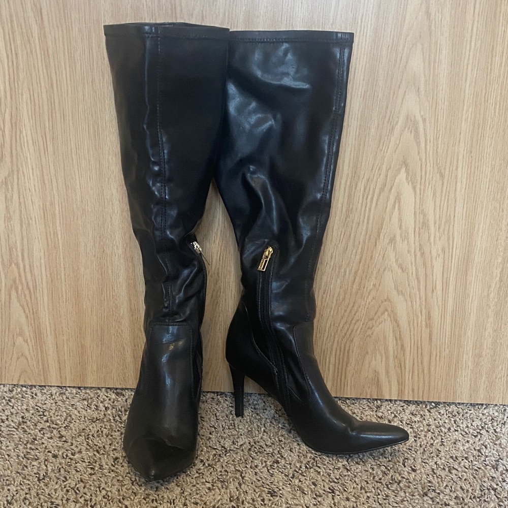 Calvin Klein Black Leather Boots